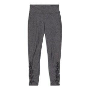 Lululemon Tied To It Legging Heathered Black/Dark Carbon 6‎ Athleisure Pants